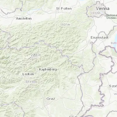 Map showing location of Mürzzuschlag (47.606600, 15.672260)