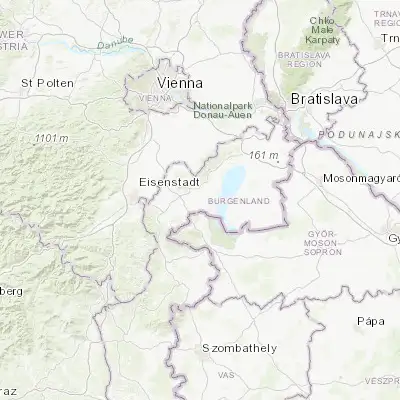 Map showing location of Sankt Margarethen im Burgenland (47.803350, 16.608750)