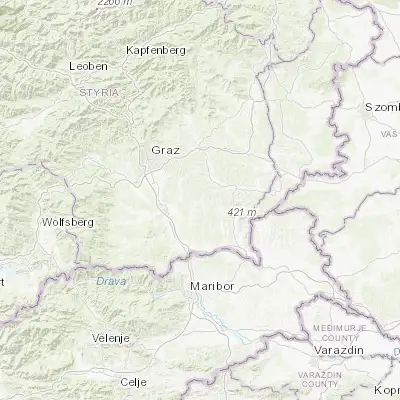 Map showing location of Sankt Stefan im Rosental (46.903890, 15.710000)