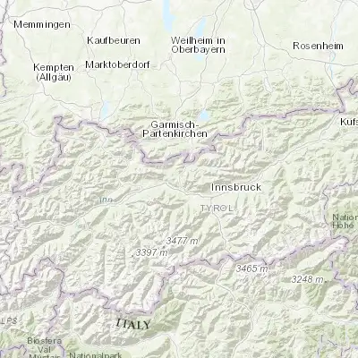 Map showing location of Seefeld in Tirol (47.330160, 11.187860)