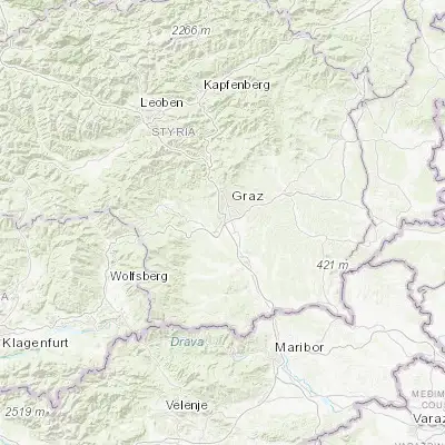 Map showing location of Seiersberg (47.000000, 15.400000)