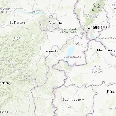 Map showing location of Siegendorf im Burgenland (47.780980, 16.542320)