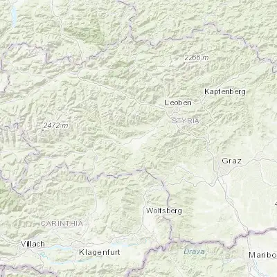 Map showing location of Spielberg bei Knittelfeld (47.216670, 14.783330)