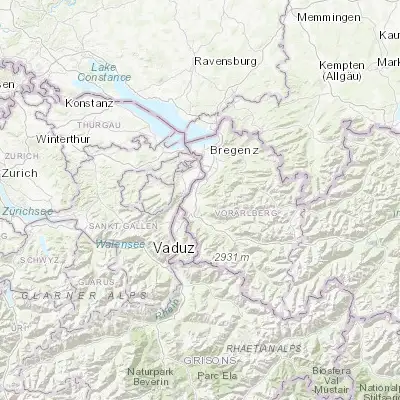 Map showing location of Sulz (47.287210, 9.651830)
