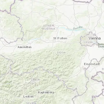 Map showing location of Traisen (48.033330, 15.600000)