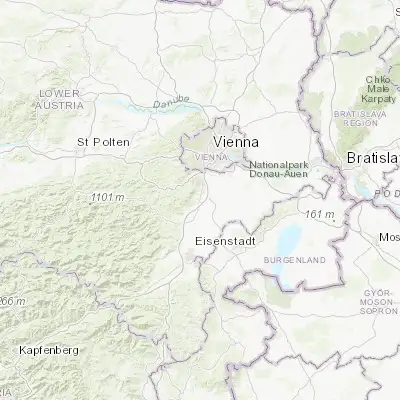 Map showing location of Traiskirchen (48.014850, 16.293240)
