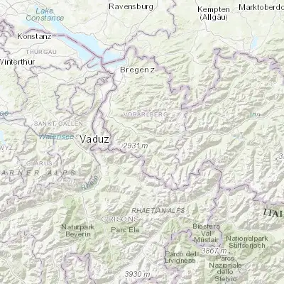 Map showing location of Vandans (47.095690, 9.865250)