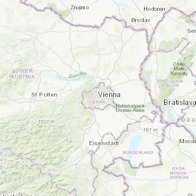 Map showing location of Vienna (48.208490, 16.372080)