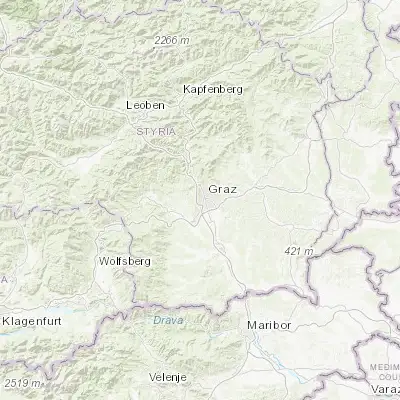 Map showing location of Wetzelsdorf (47.052930, 15.399230)