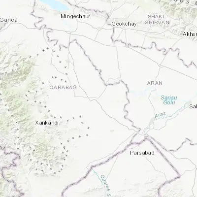 Map showing location of Agdzhabedy (40.050150, 47.459370)