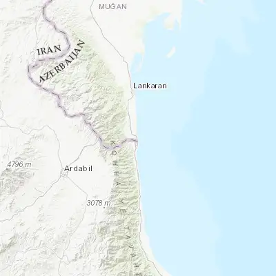 Map showing location of Astara (38.455980, 48.874980)