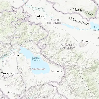 Map showing location of Böyük Qaramurad (40.576260, 45.637270)
