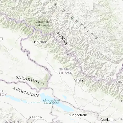 Map showing location of Çinarlı (41.469650, 46.915820)