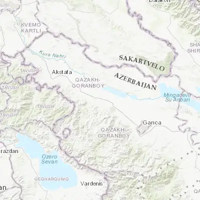 Map showing location of Dzagam (40.903300, 45.885640)