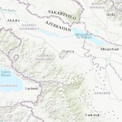 Map showing location of Göygöl (40.585840, 46.318900)