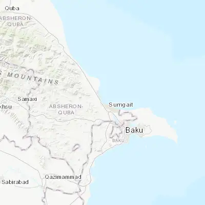 Map showing location of Hacı Zeynalabdin (40.623330, 49.558610)