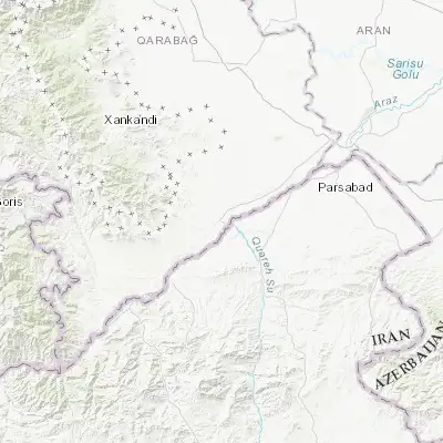Map showing location of Horadiz (39.450150, 47.334960)