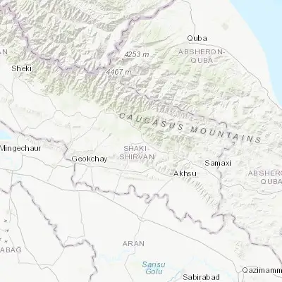 Map showing location of İsmayıllı (40.784850, 48.151410)