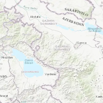 Map showing location of Kyadabek (40.570550, 45.812290)