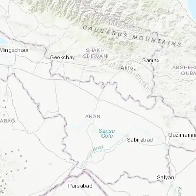 Map showing location of Kyurdarmir (40.342570, 48.156490)