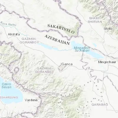 Map showing location of Qarayeri (40.786740, 46.313650)