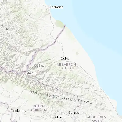 Map showing location of Quba (41.361080, 48.513410)