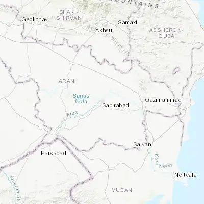 Map showing location of Sabirabad (40.008690, 48.477010)