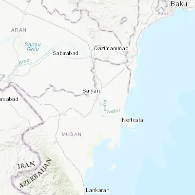 Map showing location of Salyan (39.596210, 48.984790)
