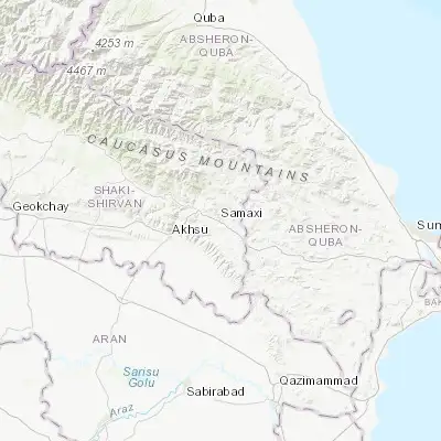 Map showing location of Shamakhi (40.631410, 48.641370)