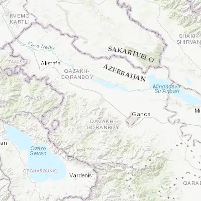Map showing location of Shamkhor (40.829750, 46.017800)