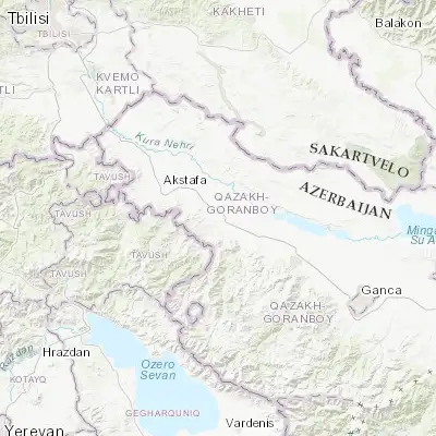 Map showing location of Tovuz (40.992490, 45.628380)