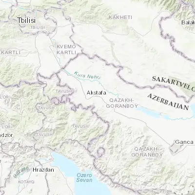 Map showing location of Vurğun (41.095240, 45.471110)