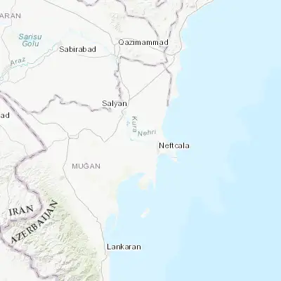 Map showing location of Xıllı (39.430120, 49.101660)