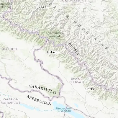 Map showing location of Zaqatala (41.631600, 46.644790)