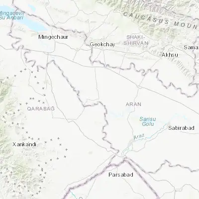 Map showing location of Zardob (40.218400, 47.712140)