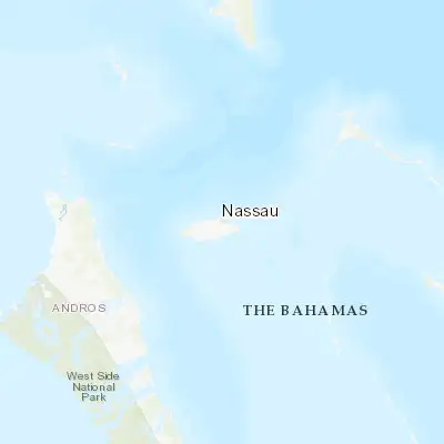 Map showing location of Nassau (25.058230, -77.343060)