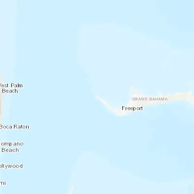 Map showing location of West End (26.687110, -78.977020)