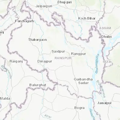 Map showing location of Badarganj (25.674190, 89.053770)