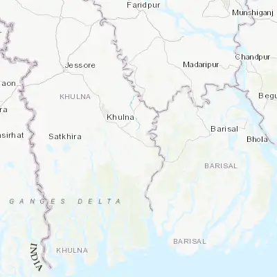 Map showing location of Bagerhat (22.656570, 89.791230)