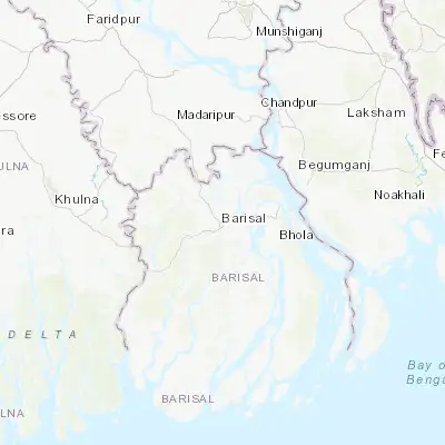 Map showing location of Barishal (22.704970, 90.370130)