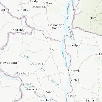 Map showing location of Bogra (24.850980, 89.371080)