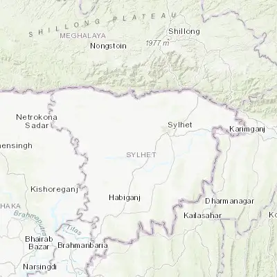Map showing location of Jahedpur (24.833330, 91.650000)