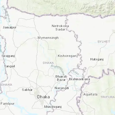 Map showing location of Kishorganj (24.439440, 90.782910)