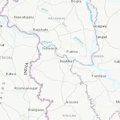 Map showing location of Kushtia (23.902800, 89.119430)