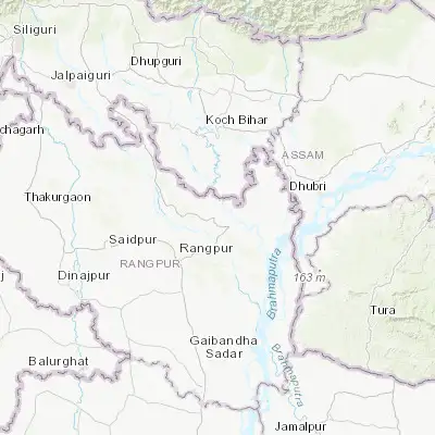 Map showing location of Lalmonirhat (25.917190, 89.445950)