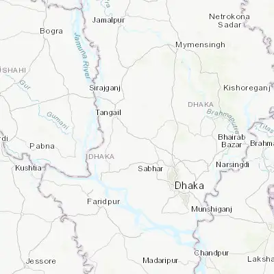Map showing location of Mirzāpur (24.102870, 90.098410)