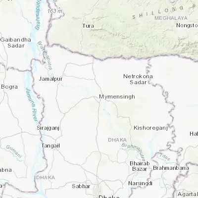Map showing location of Mymensingh (24.756360, 90.406460)