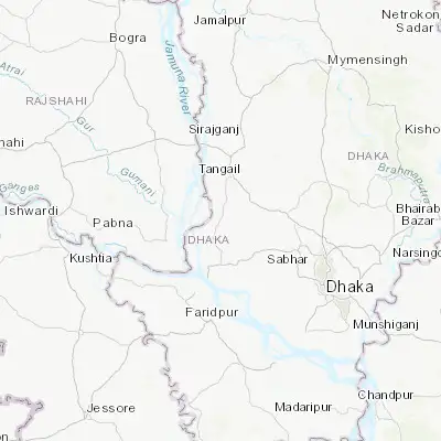Map showing location of Nāgarpur (24.057830, 89.876960)