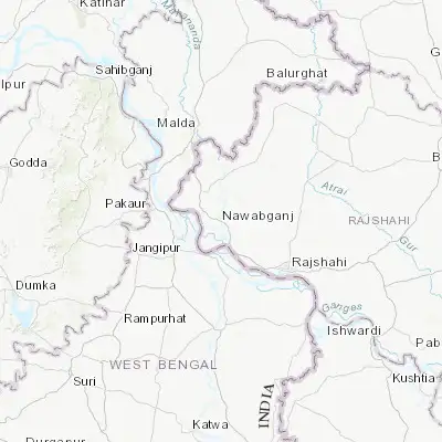 Map showing location of Nawābganj (24.590250, 88.274440)