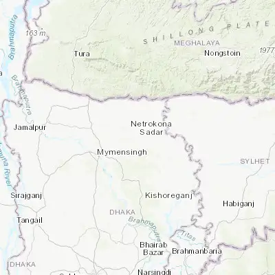 Map showing location of Netrakona (24.883520, 90.728980)